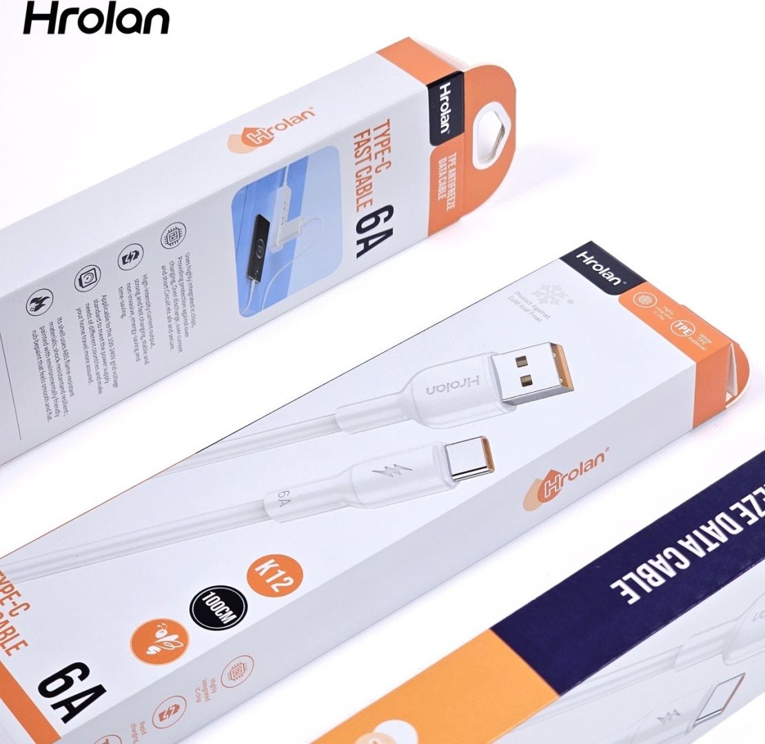 USB Type A to C Fast Cable (Hrolan) 100 CM - Ali Trade